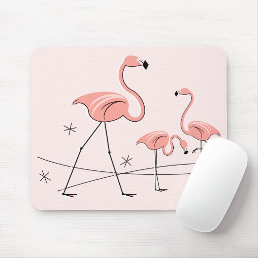 Flamingos Pink Trio 2 mousepad (Mit Mouse)