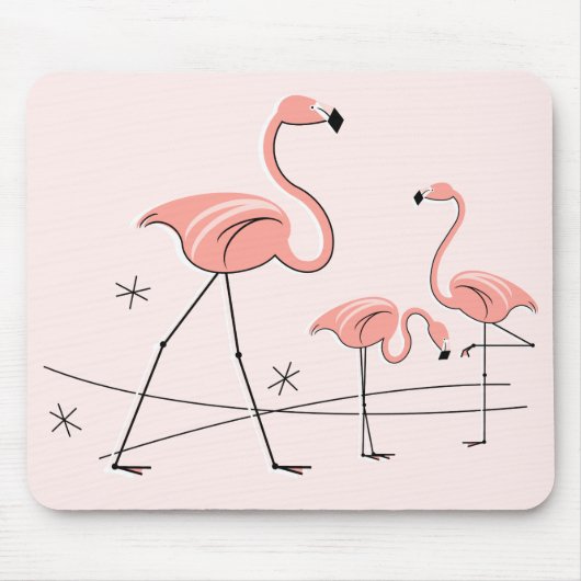 Flamingos Pink Trio 2 mousepad (Vorne)