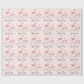 Flamingos Pink Trio 2 Papier Geschenkpapier (Flach)