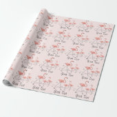 Flamingos Pink Trio 2 Papier Geschenkpapier (Ungerollt)