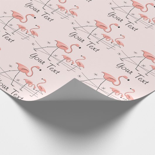 Flamingos Pink Trio 2 Papier Geschenkpapier (Ecke)