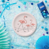 Flamingos Pink Trio 2 Papierplatte Pappteller (Party)
