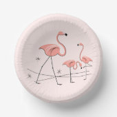 Flamingos Pink Trio 2 Pappteller (Vorderseite)