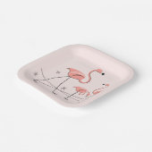Flamingos Pink Trio 2 Platz Pappteller (Gewinkelt)
