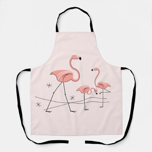 Flamingos Pink Trio 2 Schürze (Vorderseite)