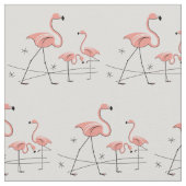 Flamingos Pink Trio 2 Stoff (Nahaufnahme)