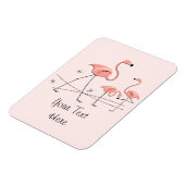 Flamingos Pink Trio 2 Text Magnet flexibel (Linke Seite)