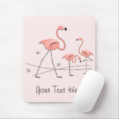 Flamingos Pink Trio 2 "Text" Mousepad (Mit Mouse)