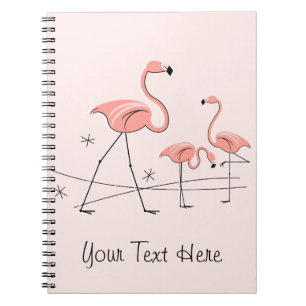 Flamingos Pink Trio 2 Text Notebook Notizblock