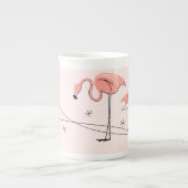 Flamingos Pink Trio 3 China Tasse (Vorderseite)