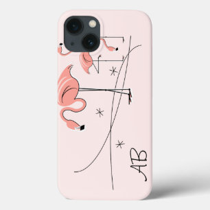 Flamingos Pink Trio 3 'Monogram' iPad Mini Gehäuse iPhone 13 Hülle