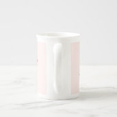 Flamingos Pink Trio 3 Name Knochen China Tasse (Rückseite)