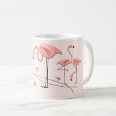 Flamingos Pink Trio 3 "Name" Tasse (VorderseiteRechts)