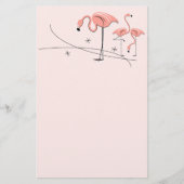 Flamingos Pink Trio 3 Schreibwaren Briefpapier (Vorderseite)