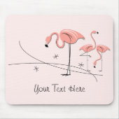 Flamingos Pink Trio 3 "Text" Mousepad (Vorne)