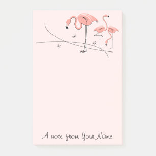 Flamingos Pink Trio 3 "Text" Post-it Klebezettel