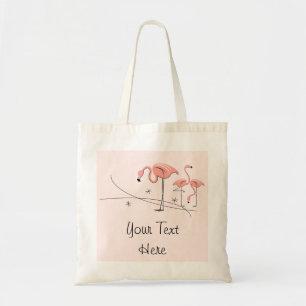 Flamingos Pink Trio 3 'Text' Totasche Tragetasche