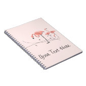 Flamingos Pink Trio 3 Textheft Notizblock (Rechte Seite)