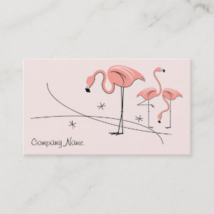 Flamingos Pink Trio 3 Visitenkarte