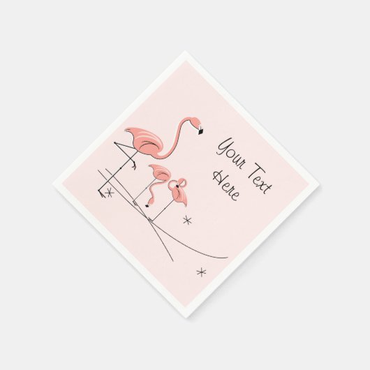 Flamingos Pink Trio 4 Papierservietten (Ecke)