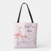 Flamingos Pink Trio 4 Text über Tasche (Rückseite)