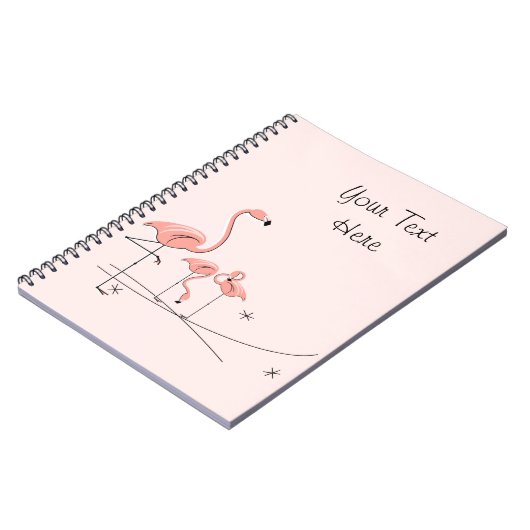Flamingos Pink Trio 4 Textheft Notizblock (Linke Seite)