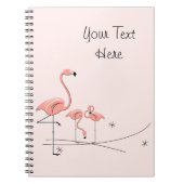 Flamingos Pink Trio 4 Textheft Notizblock (Vorderseite)