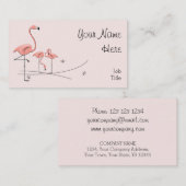 Flamingos Pink Trio 4 Visitenkarte (Vorne/Hinten)