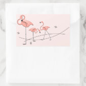 Flamingos Pink Trio Aufkleber Rechteck (Tasche)