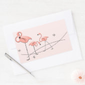Flamingos Pink Trio Aufkleber Rechteck (Umschlag)