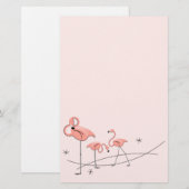 Flamingos Pink Trio-Schreibwaren Briefpapier (Vorne/Hinten)