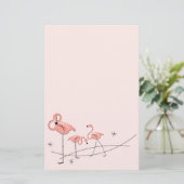Flamingos Pink Trio-Schreibwaren Briefpapier (Stehend Vorderseite)