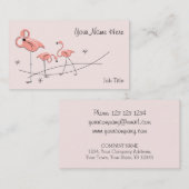 Flamingos Pink Trio Visitenkarte (Vorne/Hinten)