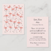 Flamingos Pink Visitenkarte chubby (Vorne/Hinten)