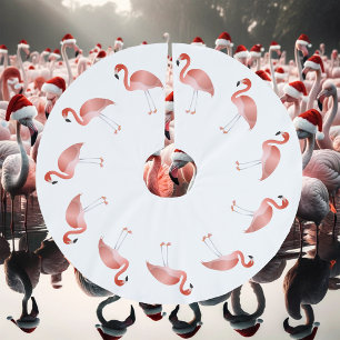 Flamingos Polyester Weihnachtsbaumdecke