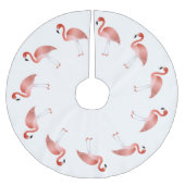 Flamingos Polyester Weihnachtsbaumdecke (Vorderseite)