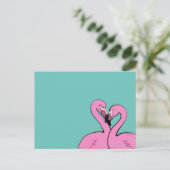 Flamingos Postcard Postkarte (Stehend Vorderseite)