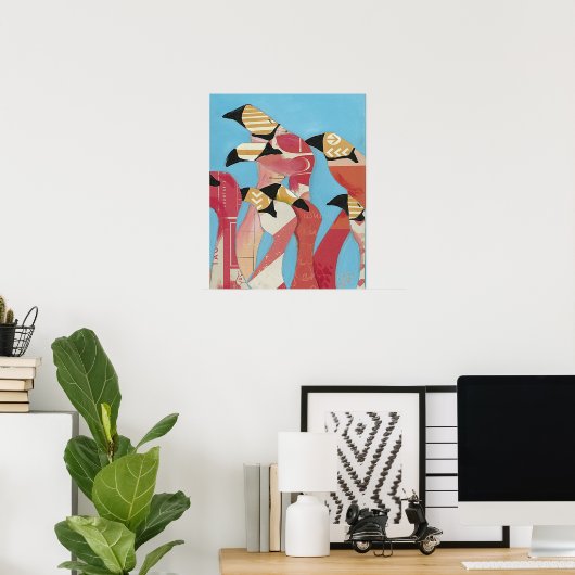 Flamingos Poster (Heimbüro)