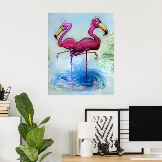 Flamingos Poster (Heimbüro)