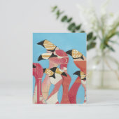 Flamingos Postkarte (Stehend Vorderseite)