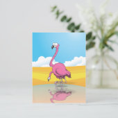 Flamingos Postkarte (Stehend Vorderseite)