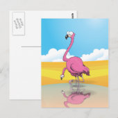 Flamingos Postkarte (Vorne/Hinten)