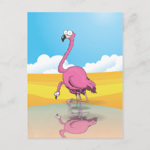 Flamingos Postkarte
