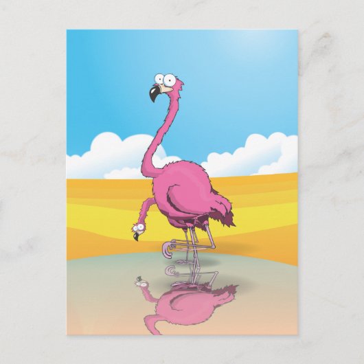 Flamingos Postkarte (Vorderseite)