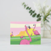 Flamingos Postkarte (Stehend Vorderseite)