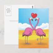 Flamingos Postkarte (Vorne/Hinten)
