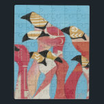 Flamingos Puzzle<br><div class="desc">"Flamingoes-Flock II" von Jennifer Rutledge. Verfügt über eine Gruppe von Flamingos mit unterschiedlichen Texturen angewendet.</div>