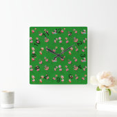 Flamingos Quadratische Wanduhr (Zuhause)