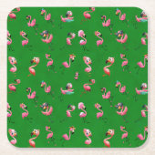 Flamingos Rechteckiger Pappuntersetzer (Vorderseite)