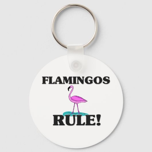 FLAMINGOS-Regel! Schlüsselanhänger (Vorderseite)
